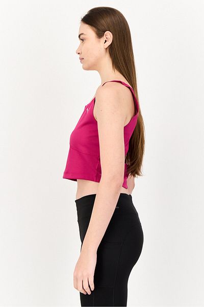 Puma Women Sportswear Fit Brand Logo Training Sport Bra, Magenta