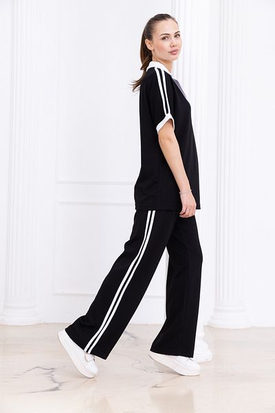 DJANGO STYLE Modal Gold Buttoned Princess Collar Sports Tracksuit Set