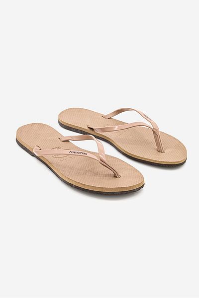 Havaianas شبشب نسائي سهل الارتداء بتصميم معدني من ستايل تو يو، بني