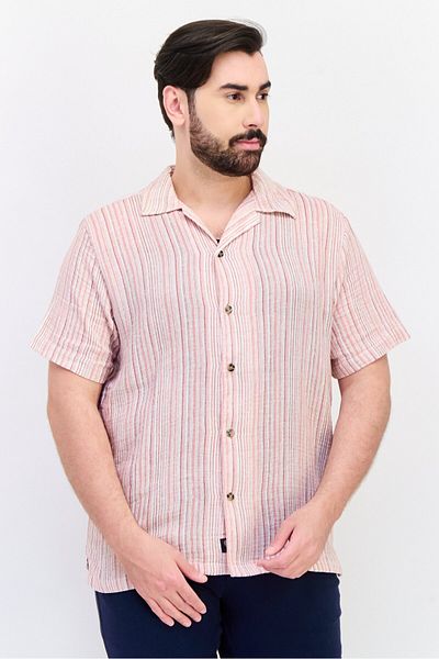Vince Camuto Men Regular Fit Stripe Short Sleeve Polo Shirt, Multicolor