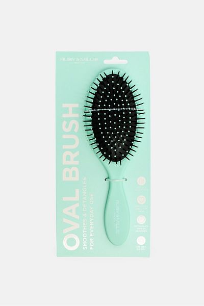 Ruby & Millie Soft Touch Detangling Oval Hair Brush, Mint Green