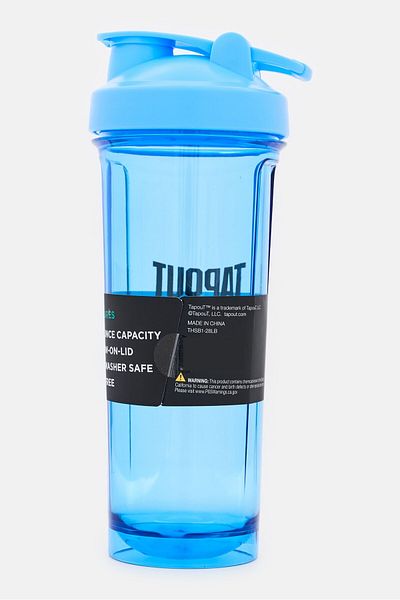 Tapout Fitness Shaker Bottle 800ml, Light Blue