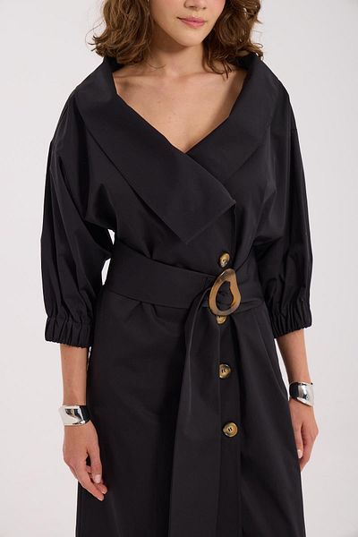 NOK İSTANBUL Lady Di 100% Koton Maxi Size Dress Black