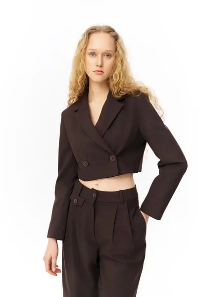Quzu VATKA ΛΕΠΤΟΜΕΡΗ CROP BLAZER ΜΠΟΥΤΣΟ