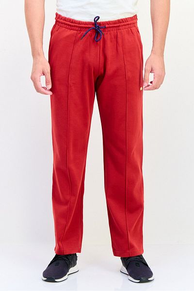 Levi's Men Regular Fit Gold Tap Drawstring Brand Logo Sweatpants, Dark Red