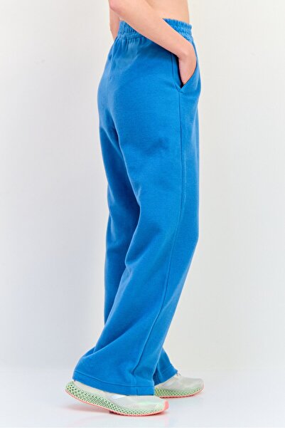 Reebok Women Sportswear Fit Drawstring Outdoor Sweatpants, Blue