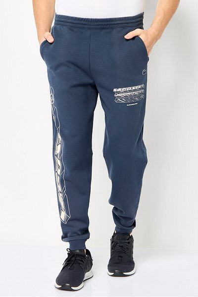 Lacoste Men Slim Fit Graphic Print Sweatpants, Navy