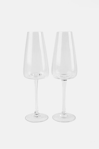 Fissman 2 Pcs Champagne Glass Set 230 ml, Transparent