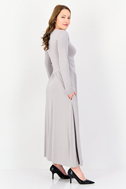 Bebe Women Solid A Line Dress, Grey