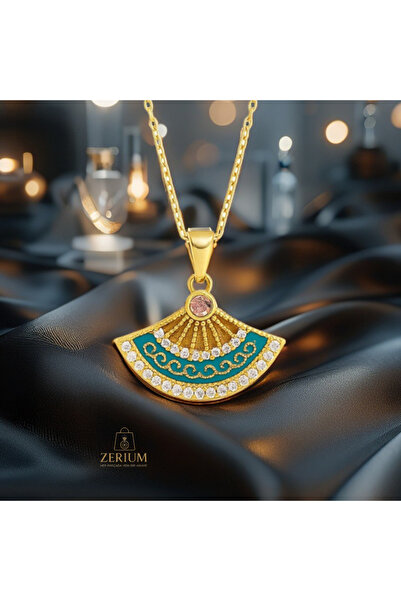 ZERİUM تألق الفن - قلادة نسائية من الفولاذ المقاوم للصدأ مستوحاة من الملكة