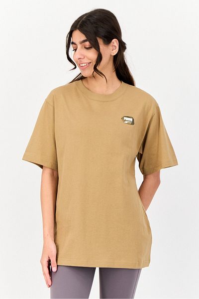 Puma Women Relaxed Fit Short Sleeves Outdoor T-Shirt, Brown