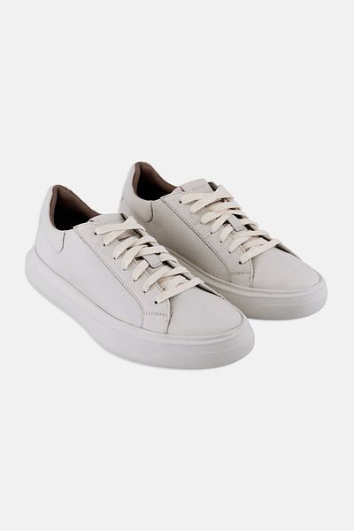 Geox Men U Deiven A Lace Up Casual Shoe, White