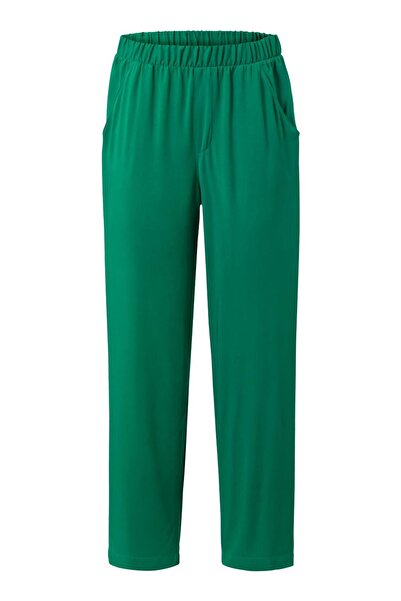 Tchibo Women Regular Fit Plain Palazzo Pants, Green