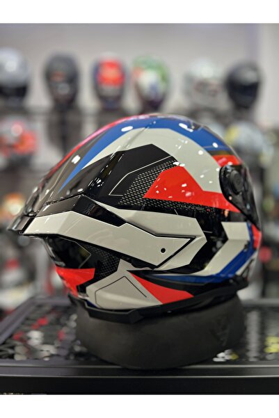 MT THUNDER 4 VALIANT MAVI BEYAZ (ŞEFFAF VİZÖRLÜ)