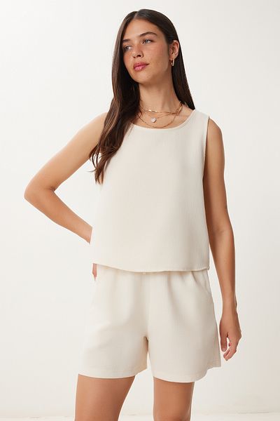 Lovelyİstanbul Muslin Blouse Shorts Set