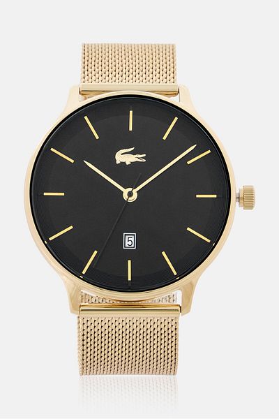 Lacoste Men 2011224 Stainless Steel Analog Watch 40 mm, Gold