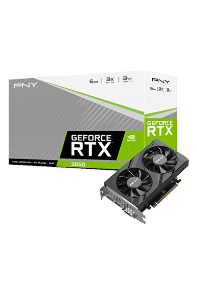 PNY Verto Dual GeForce RTX 3050 6GB GDDR6 96Bit HDMI/DP Ekran Kartı