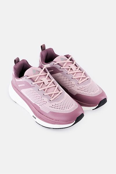 RBX Women Lace Up Brand Logo Running Shoes, Mauve