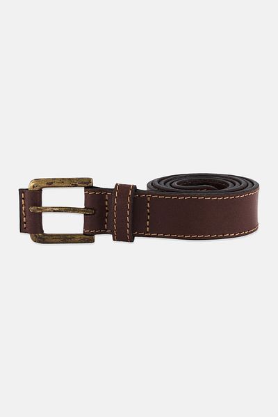 Timberland Kids Boy Vintage Leather Adjustable Buckle Belt, Brown