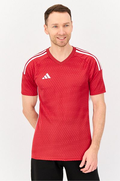 adidas Men Sportswear Fit Short Sleeve Training T-shirt, Red