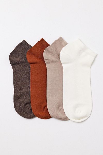 Katia&Bony Pachet de 4 șosete Step pentru bărbați Brown Mix