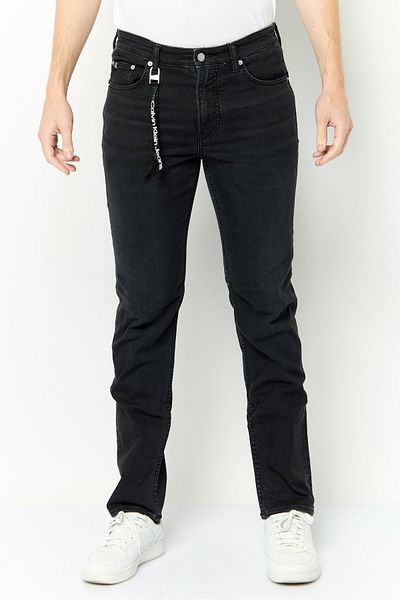 Calvin Klein Jeans Men Regular Fit Washed Denim Jeans, Black
