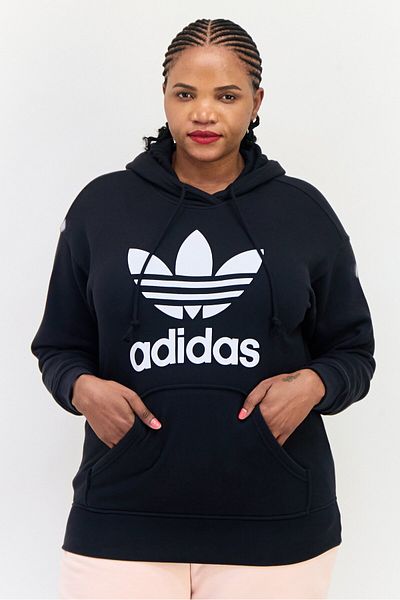 adidas Women Plus Size Long Sleeves Outdoor Hoodie, Black
