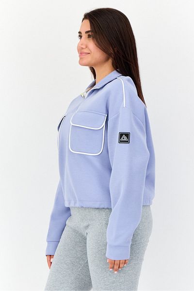 Giordano G-Motion Women Sportswear Fit Long Sleeves Outdoor Sweatshirt, Blue
