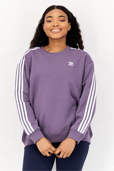 adidas Women Sportswear Fit Long Sleeve Outdoor Sweatshirt, Purple