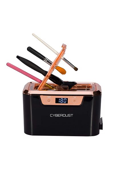 CYBERDUST Curatator Ultrasonic Pentru Pensule De Machiaj , Negru, Profesional, 5 Cicluri De Curatare