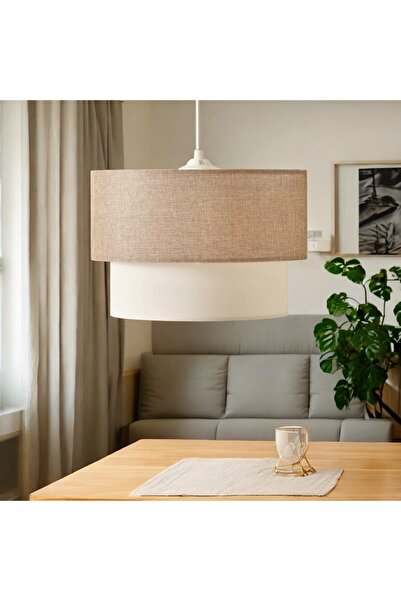 burenze Modern Sarkıt Avize Mon Sir Sarkıt Avize Jüt ve Ekru Şık Görsellik Katar