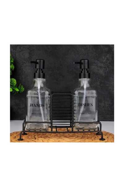 CENGİZ ÇEYİZ MİEN Sıvı Sabunluk 2'li STANDLI Siyah 2116420-B