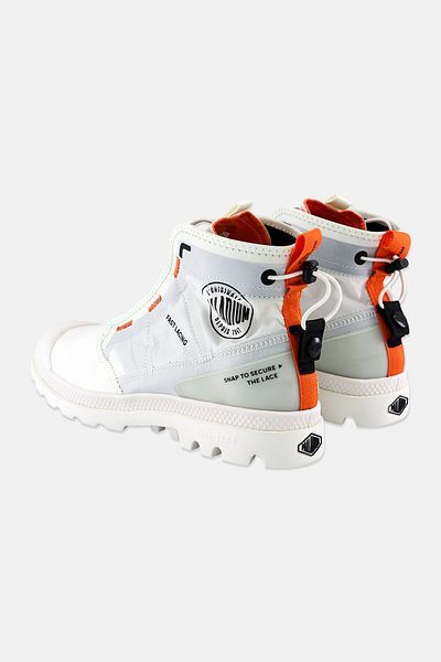 Palladium Men Pampa Travel Lite Asymmetrical lace closure Ankle Boots, White