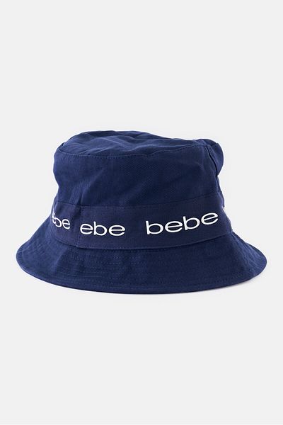 Bebe قبعة بشعار العلامة التجارية للرجال، باللون الأزرق الداكن