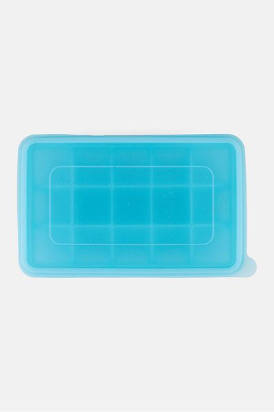 Alta Silicone Ice Tray With Lid, Blue