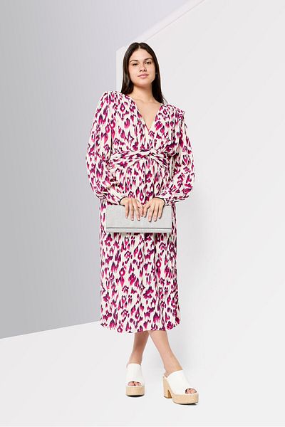 Scotch & Soda Women Allover Print Midi Dress, Multicolor