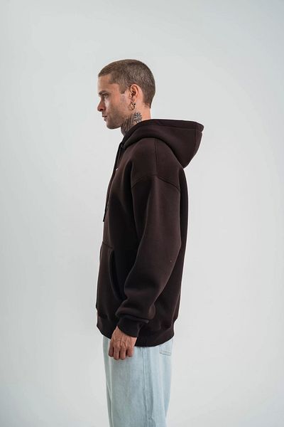Silerra Double Oversize Hooded Digital Patch Sweatshirt - Brown
