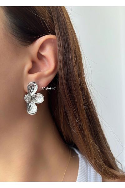 aksesuaris Half Flower Women's Earrings
