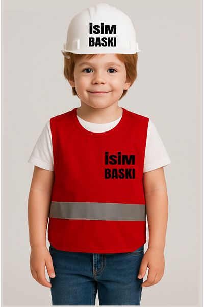Essafe Child Engineer Vest and Helmet Set