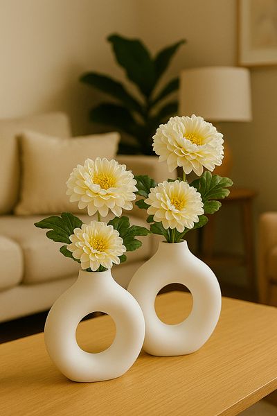 LUMİNA Ring Vase Bohemian Trinket Set of 2
