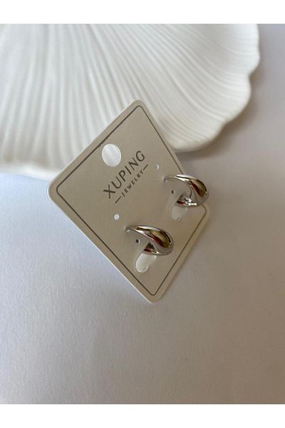 marsel aksesuar Xuping Minimal Drop Silver Earrings