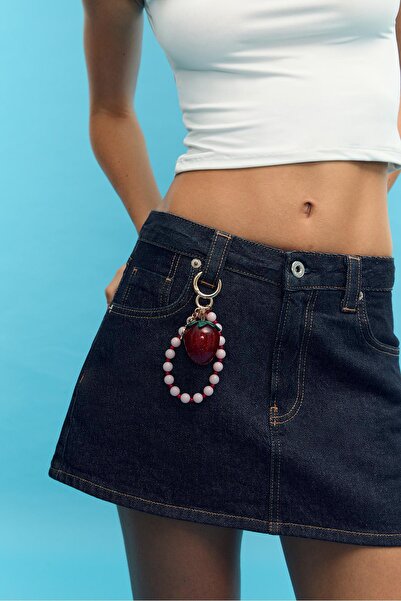 Stradivarius Strawberry charm key ring