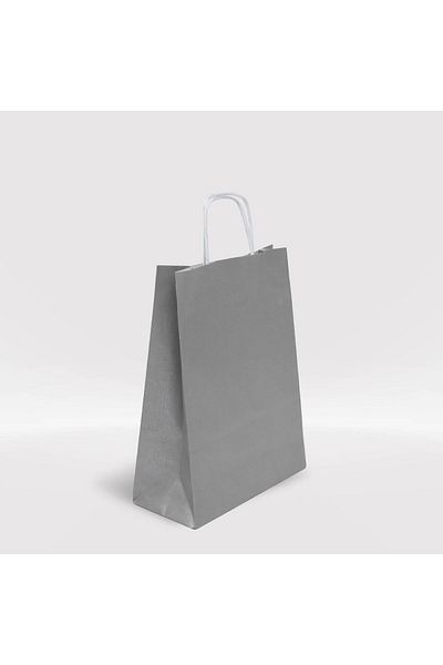 weloveis Silver Gilding Kraft Paper Bag 18X8X25-25Pcs