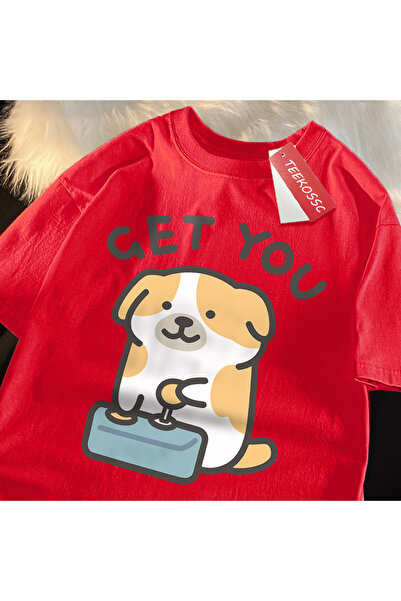 StartMore تي شيرت Y2k Vintage Tee Buyer Baby Fun Dog Print
