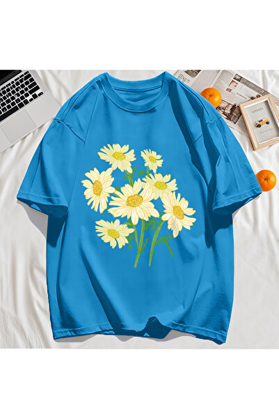 StartMore Y2K Vintage T-Shirt Tee Yellow Flowers Print