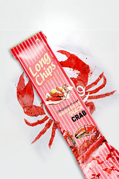 long chips Yengeç Aromalı Uzun Patates Cipsi 75 Gr – Deniz Ürünlü Çıtır Uzun Patates Cipsi