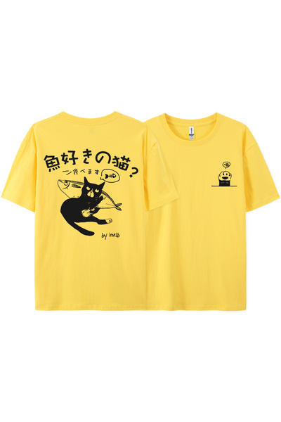 StartMore تي شيرت Y2k Vintage تي شيرت Harajuku بطبعة قطة سوداء