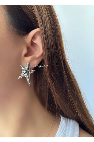 aksesuaris Star Plated Women's Earrings
