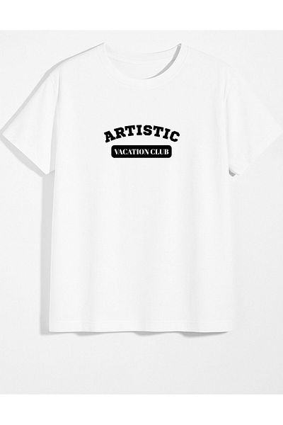 AFROGİYİM Unisex Μπλουζάκι με καλλιτεχνικό στάμπα