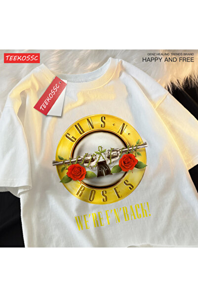 StartMore تي شيرت Y2k Vintage تي شيرت Guns n 'roses نحن العودة